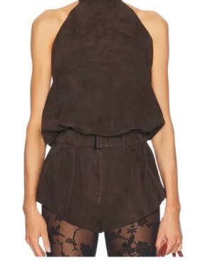 Brown Suede Shorts
